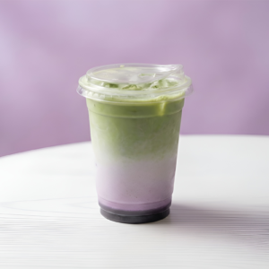 Iced cherry matcha in Nottingham